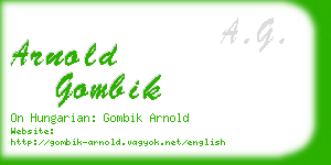 arnold gombik business card